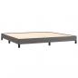 Preview: Boxspringbett mit Matratze Grau 200x200 cm Kunstleder
