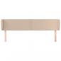 Preview: Kopfteil mit Ohren Cappuccino-Braun 203x23x78/88 cm Kunstleder