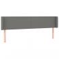Preview: LED Kopfteil Dunkelgrau 163x16x78/88 cm Stoff