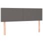 Preview: Boxspringbett mit Matratze Grau 140x200 cm Kunstleder