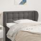 Preview: ARDEBO.de - Kopfteil mit Ohren Grau 103x23x78/88 cm Kunstleder
