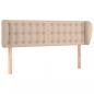 Preview: ARDEBO.de - Kopfteil mit Ohren Cappuccino-Braun 147x23x78/88 cm Kunstleder