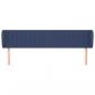 Preview: Kopfteil mit Ohren Blau 203x23x78/88 cm Stoff