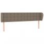 Preview: Kopfteil mit Ohren Taupe 163x23x78/88 cm Stoff