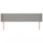Preview: Kopfteil mit Ohren Hellgrau 163x16x78/88 cm Stoff