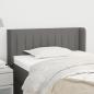 Preview: ARDEBO.de - Kopfteil mit Ohren Dunkelgrau 93x16x78/88 cm Stoff