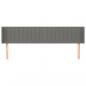 Preview: Kopfteil mit Ohren Dunkelgrau 203x16x78/88 cm Stoff