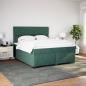 Preview: Boxspringbett mit Matratze Dunkelgrün 180x200 cm Samt