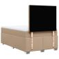 Preview: Boxspringbett Matratze Cappuccino-Braun 120x200cm Kunstleder