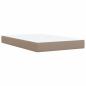 Preview: Boxspringbett Matratze Cappuccino-Braun 120x200cm Kunstleder