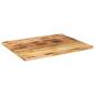 Preview: ARDEBO.de - Tischplatte 90x80x3,8 cm Rechteckig Raues Massivholz Mango