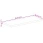 Preview: Tischplatte 90x80x3,8 cm Rechteckig Raues Massivholz Mango