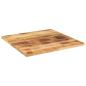 Preview: Tischplatte 70x70x3,8 cm Quadratisch Raues Massivholz Mango