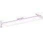 Preview: Tischplatte 160x50x3,8 cm Rechteckig Raues Massivholz Mango