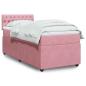 Preview: ARDEBO.de - Boxspringbett mit Matratze Rosa 90x200 cm Samt