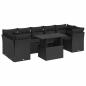 Preview: 8-tlg. Garten-Sofagarnitur mit Kissen Schwarz Poly Rattan