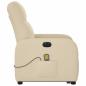 Preview: Elektrischer Massagesessel mit Aufstehhilfe Creme Stoff