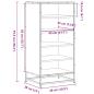 Preview: Schuhregal Braun Eichen-Optik 48x38x97,5 cm Holzwerkstoff