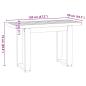 Preview: Schreibtisch NOAIN U-Form-Beine 120x50x75 cm Massivholz Kiefer