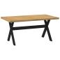 Preview: ARDEBO.de - Esstisch NOAIN X-Form-Beine 160x90x75 cm Massivholz Kiefer