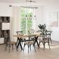 Preview: Esstisch NOAIN X-Form-Beine 160x90x75 cm Massivholz Kiefer