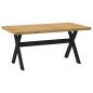 Preview: Esstisch NOAIN X-Form-Beine 160x90x75 cm Massivholz Kiefer