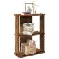 Preview: ARDEBO.de - Bücherregal 3 Böden Altholz-Optik 60x30x80 cm Holzwerkstoff