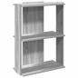 Preview: Bücherregal 3 Böden Grau Sonoma 60x30x80 cm Holzwerkstoff