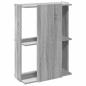 Preview: Bücherregal 3 Böden Grau Sonoma 60x30x80 cm Holzwerkstoff