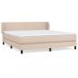 Preview: Boxspringbett Matratze Cappuccino-Braun 160x200 cm Kunstleder