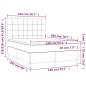 Preview: Boxspringbett mit Matratze Dunkelbraun 140x200 cm Stoff