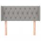 Preview: Kopfteil mit Ohren Hellgrau 103x16x78/88 cm Stoff