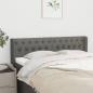 Preview: ARDEBO.de - Kopfteil mit Ohren Dunkelgrau 163x16x78/88 cm Stoff