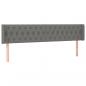 Preview: LED Kopfteil Dunkelgrau 183x16x78/88 cm Stoff