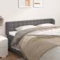 Preview: ARDEBO.de - Kopfteil mit Ohren Grau 183x23x78/88 cm Kunstleder