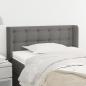 Preview: ARDEBO.de - Kopfteil mit Ohren Dunkelgrau 93x16x78/88 cm Stoff