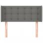 Preview: Kopfteil mit Ohren Dunkelgrau 93x16x78/88 cm Stoff
