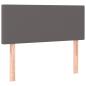 Preview: Boxspringbett mit Matratze Grau 80x200 cm Kunstleder