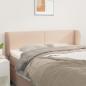 Preview: ARDEBO.de - Kopfteil mit Ohren Cappuccino-Braun 147x23x78/88 cm Kunstleder