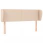 Preview: Kopfteil mit Ohren Cappuccino-Braun 147x23x78/88 cm Kunstleder