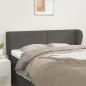 Preview: ARDEBO.de - Kopfteil mit Ohren Grau 147x23x78/88 cm Kunstleder