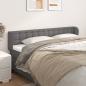 Preview: ARDEBO.de - Kopfteil mit Ohren Grau 163x23x78/88 cm Kunstleder