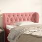 Preview: ARDEBO.de - Kopfteil mit Ohren Rosa 93x23x78/88 cm Samt
