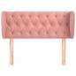 Preview: Kopfteil mit Ohren Rosa 93x23x78/88 cm Samt