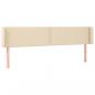 Preview: Kopfteil mit Ohren Creme 163x16x78/88 cm Stoff