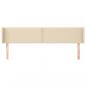 Preview: Kopfteil mit Ohren Creme 163x16x78/88 cm Stoff
