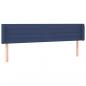 Preview: Kopfteil mit Ohren Blau 203x16x78/88 cm Stoff