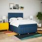 Preview: Boxspringbett mit Matratze Blau 140x200 cm Stoff