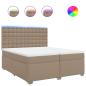 Preview: Boxspringbett Matratze Cappuccino-Braun 200x200cm Kunstleder