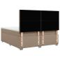 Preview: Boxspringbett Matratze Cappuccino-Braun 200x200cm Kunstleder